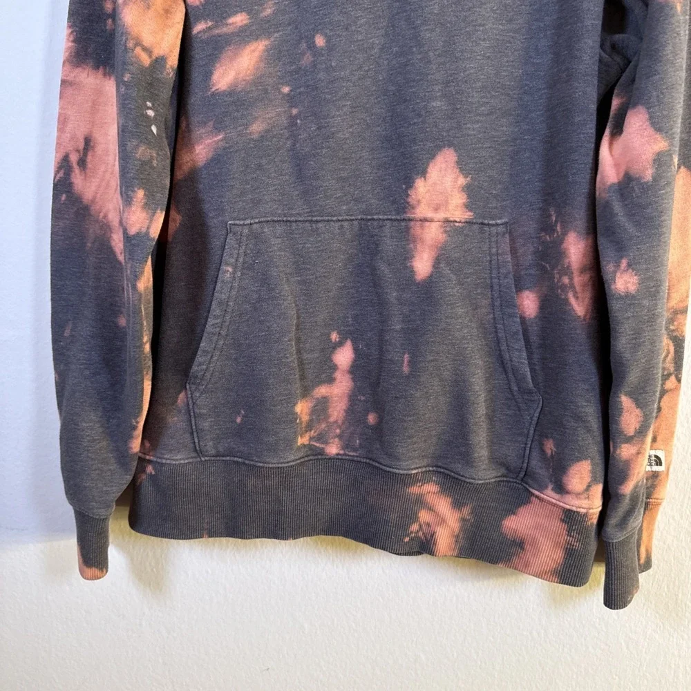 The North Face Gray Pullover Hoodie Mens L‎ Sweatshirt Activewear Y2K Tie Dye